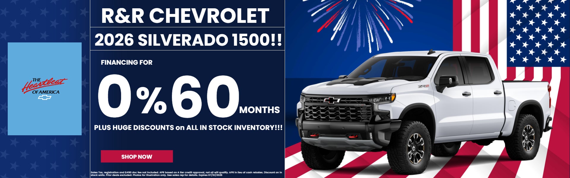JULY SILVERADO 0%