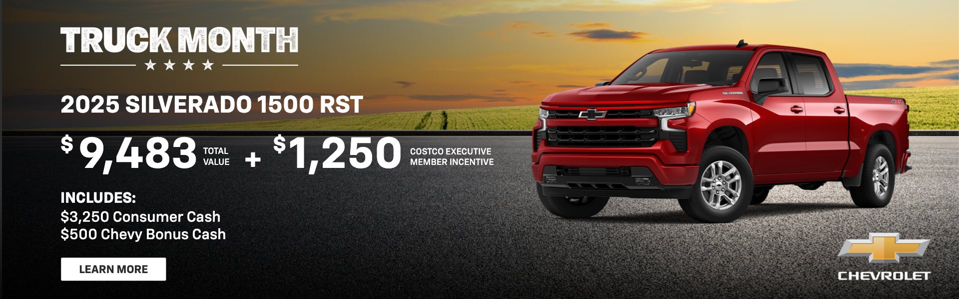 2025 Silverado 1500 RST Total value $1250 Costco Exec: $9483